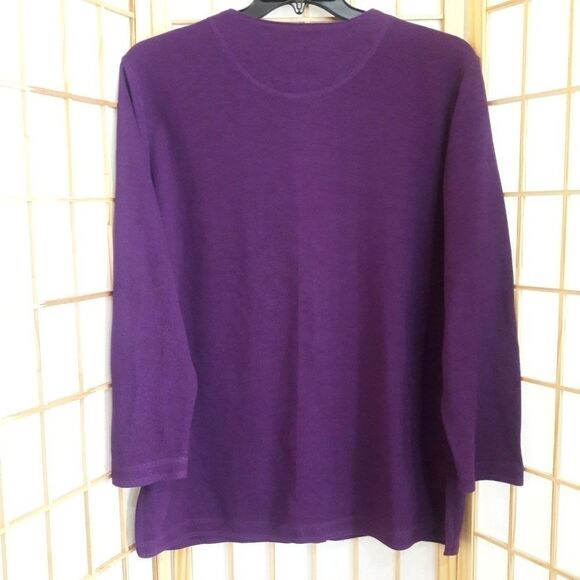 Bechamel Purple Button Front Cardigan Sweater Sz M - Picture 5 of 5